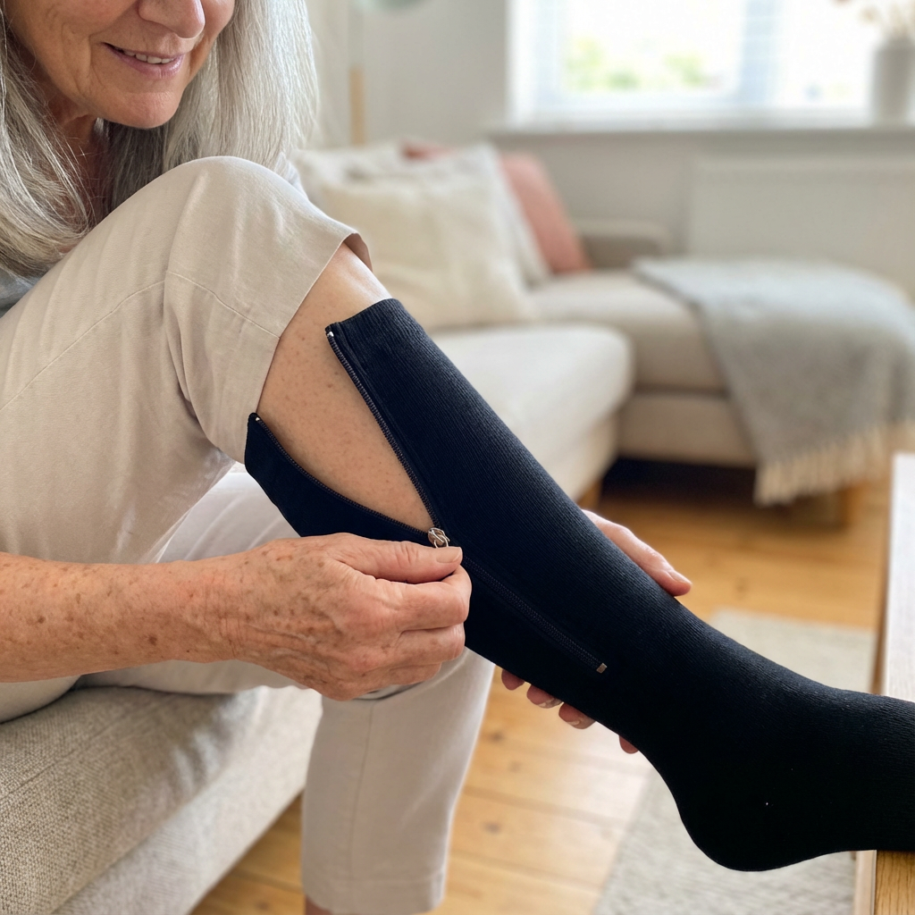Chaussettes de Compression à Fermeture Éclair